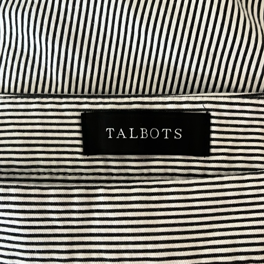 Talbots Chatham Seersucker Navy White Ankle Pants Sz 10 - Picture 5 of 10